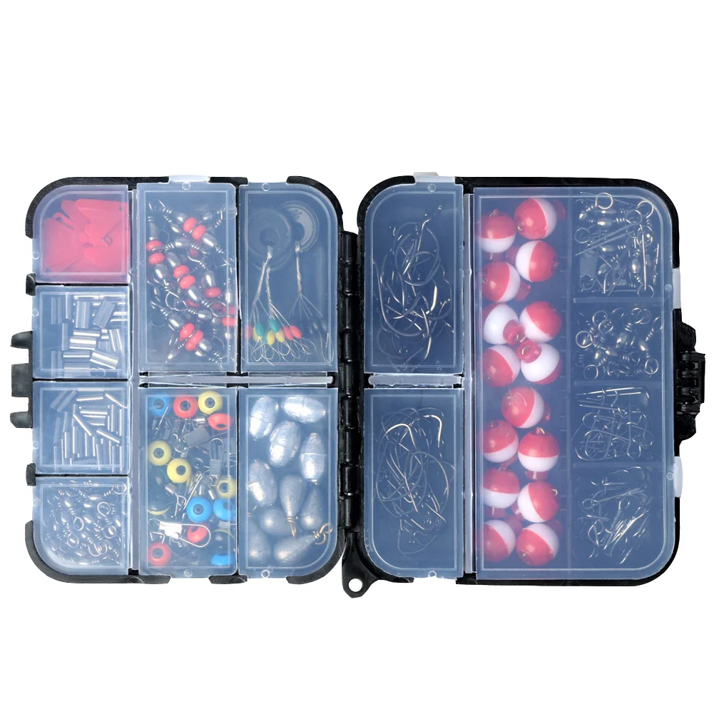 Kit de pesca en caja con variedad de accesorios