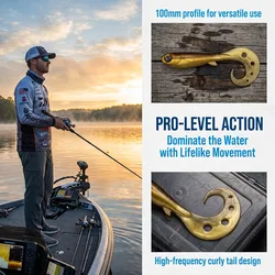 Señuelo Suave Esfishing Swimmer 100mm – Cebo rizado Twister para lubina y lucio