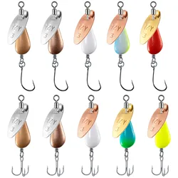 Spinnerbait de metal con anzuelo individual para lubina y pez pan