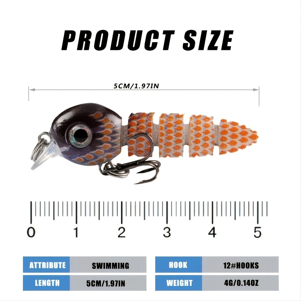 Crankbait realista multiarticulado para pesca costera