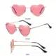 Gafas de sol con montura metálica estilo años 90, forma corazón