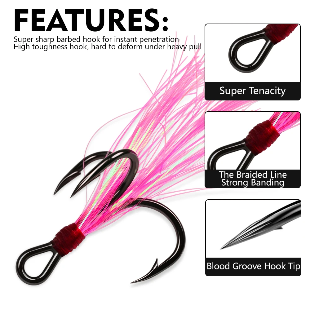 Anzuelos Triples Proberos – Acero Alto Carbono para Señuelos Duros y Crankbaits - imagen 4