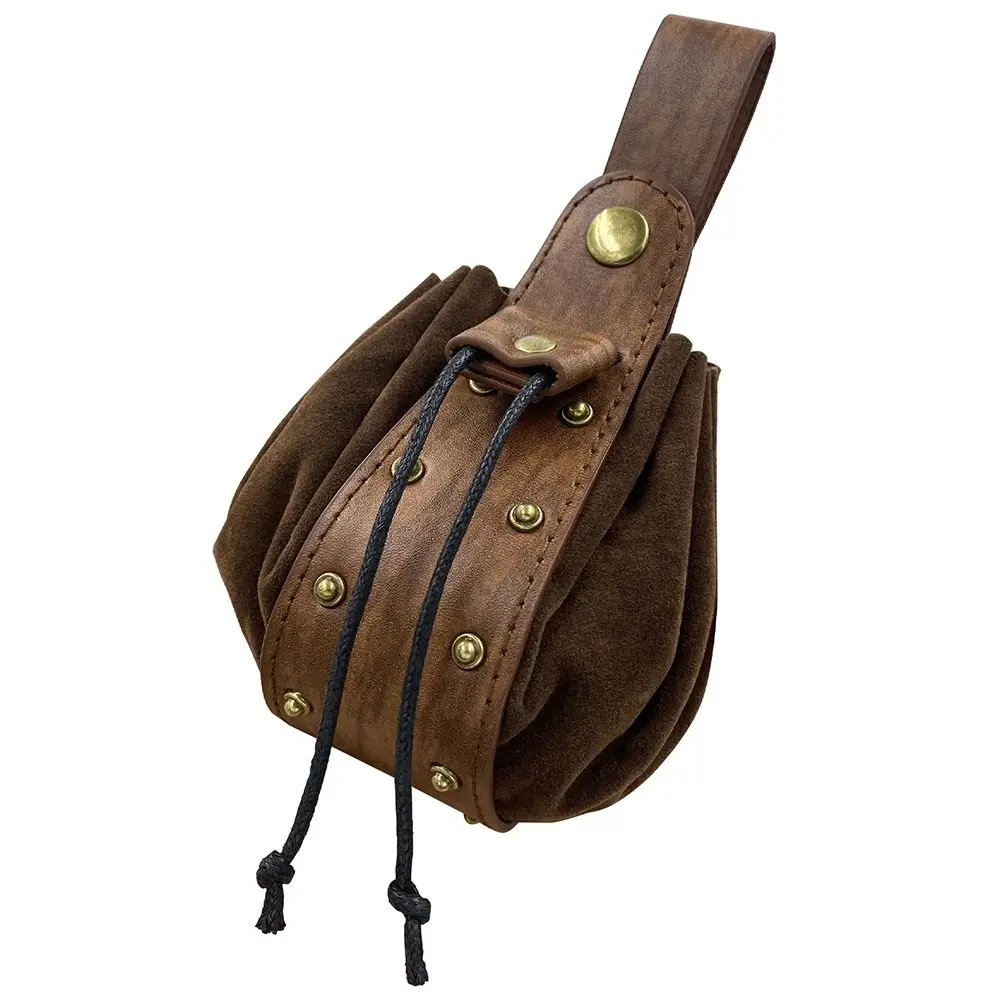 Bolsa de cintura colgable resistente con cordón estilo vintage vikingo
