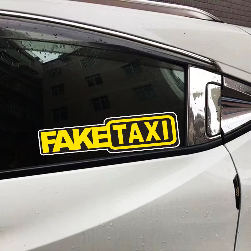 Pegatina Taxi falsa para coche – vinilo personalizado de ventana - imagen 5