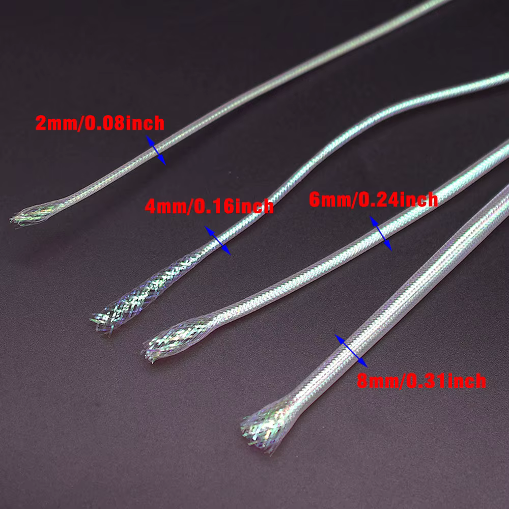 Hilo trenza nácar holográfico Mylar para moscas de pesca - imagen 5