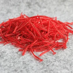 Señuelo suave gusano rojo de vinilo silicona para carpa y lubina