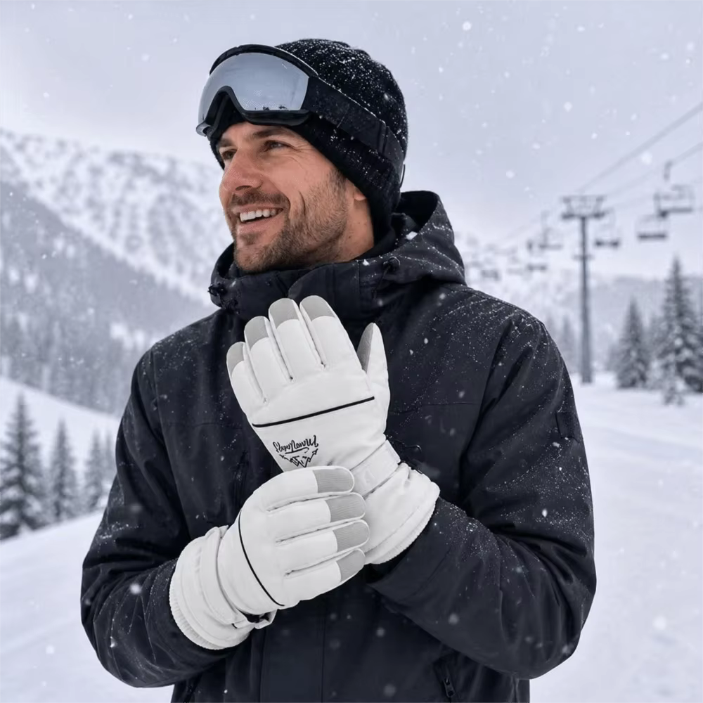 Guantes de invierno impermeables y táctiles para esquí y ciclismo - imagen 5