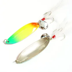 Señuelo cuchara OUTKIT metal plumas efecto láser carpa agua salada