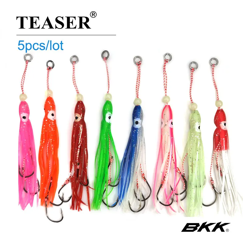 Assist hooks Inchiku con falda de calamar para jig de vinilo