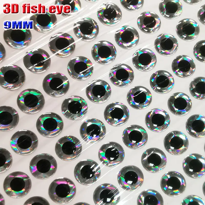 Ojos de pez color plata 6mm y 7mm para señuelos de pesca seasitomo