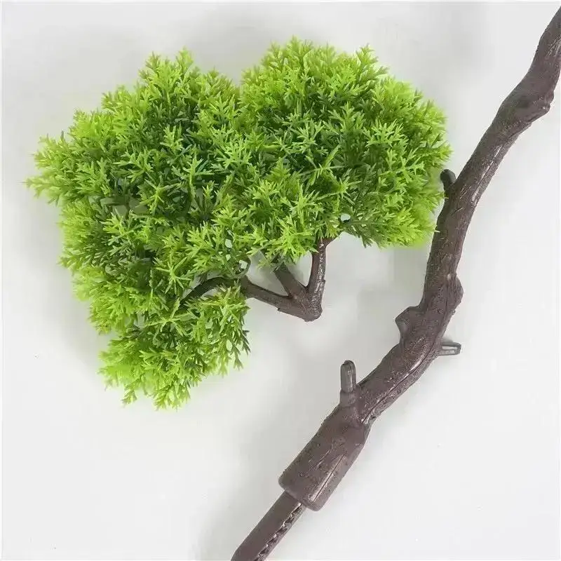 Bonsái artificial de ciprés con agujas tipo pino – decoración verde para jardín y hotel - imagen 2