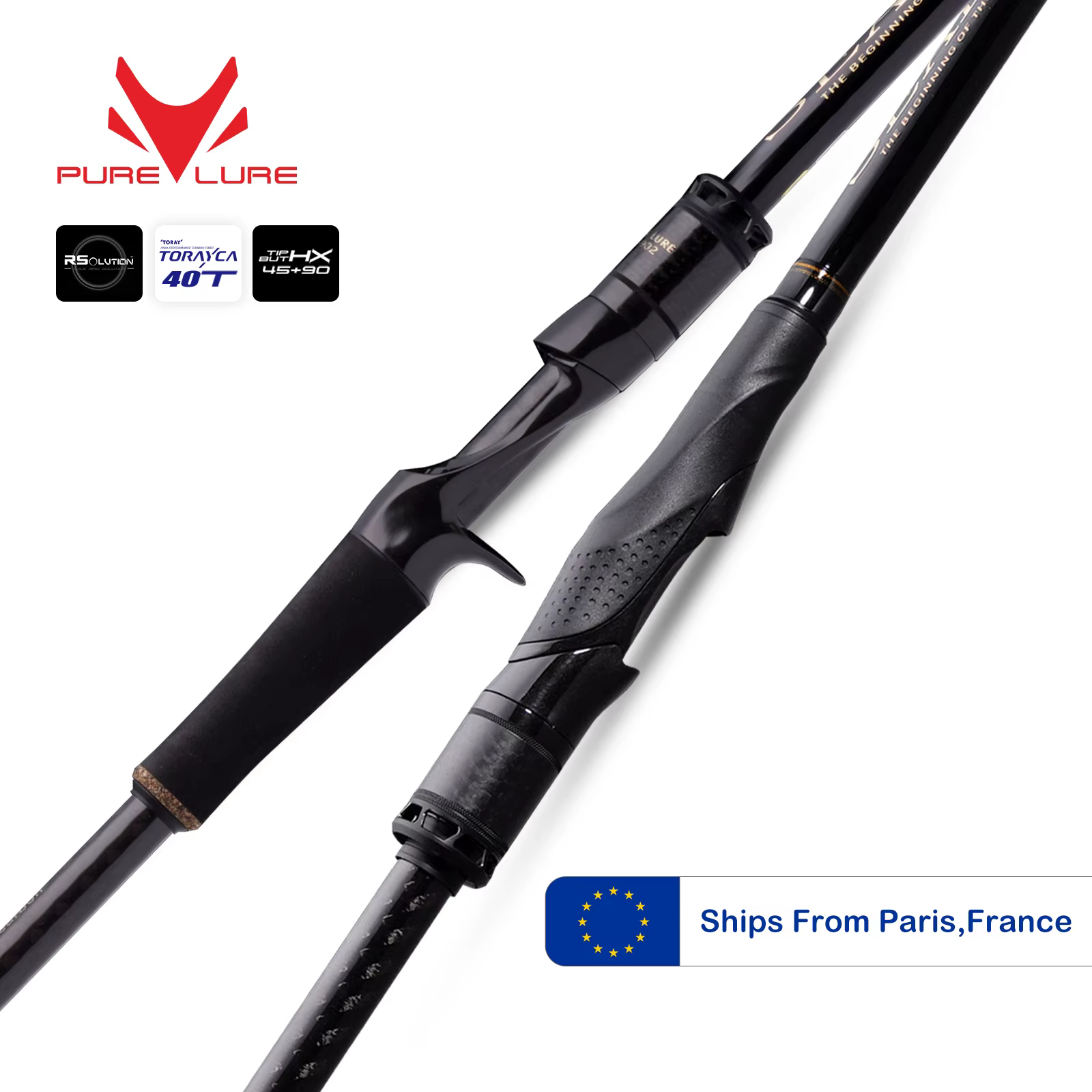 Caña giratoria PURELURE SEABED ML/MH 3m para lubina de carbono