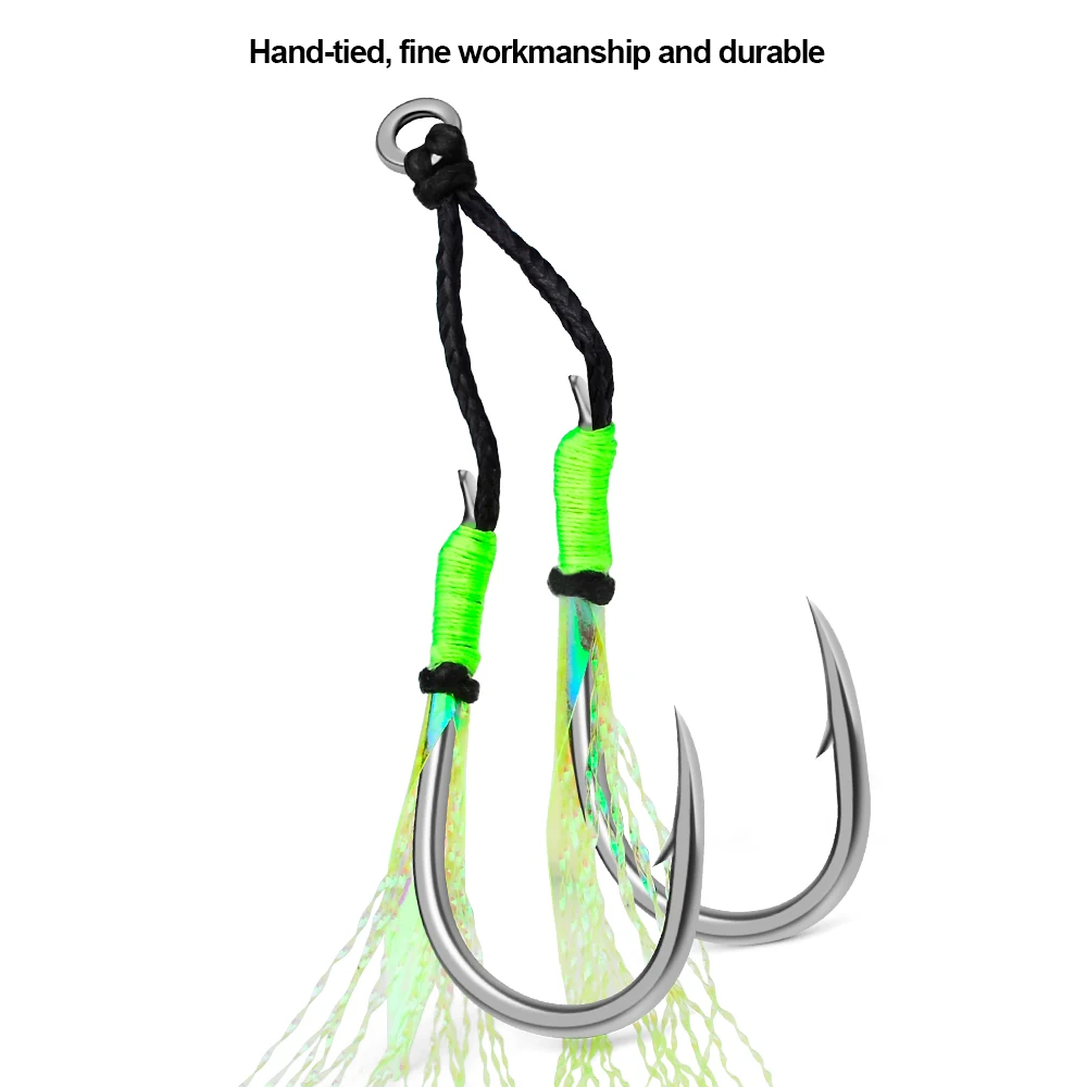 Anzuelos dobles para jigging con púas PROBEROS – Tipo mosca
