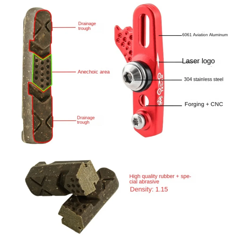 Pastillas de freno de bicicleta para llantas de aluminio - imagen 5