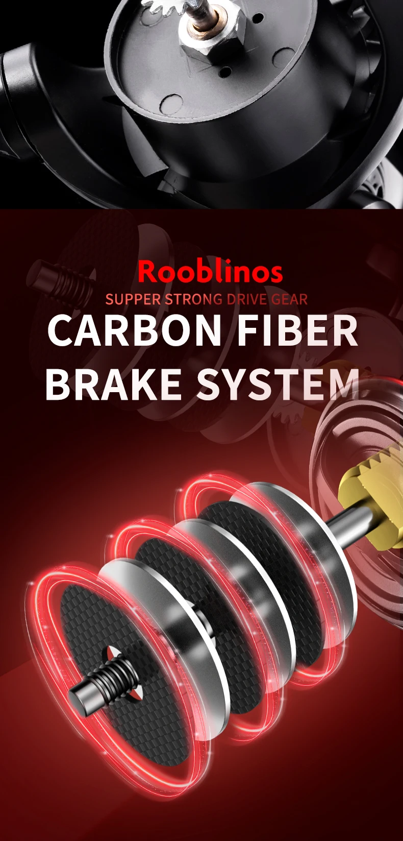 Manivela intercambiable del carrete Rooblinos HT