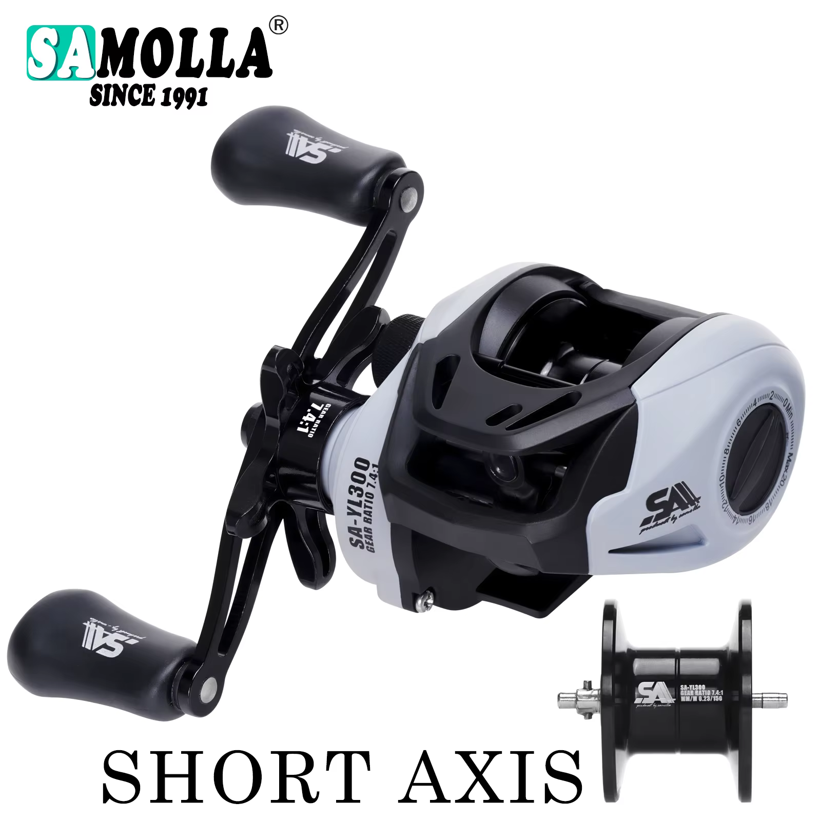 Carrete de Pesca Samolla Lanzamiento Largo 7.4:1 6+1BB Agua Salada - imagen 4
