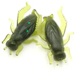 Señuelos de silicona tipo insecto — grillos y vinilos ligeros