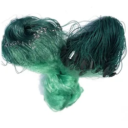 Red de pesca plegable de nylon verde multicapa
