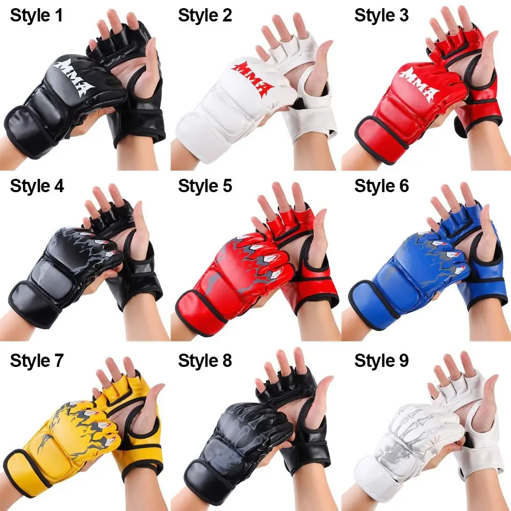 Guantes de boxeo profesionales medio dedo