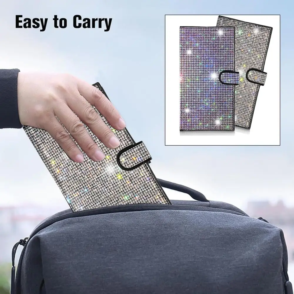 Hasp fundas tarjetero brillante con inserto para bolígrafo - imagen 2