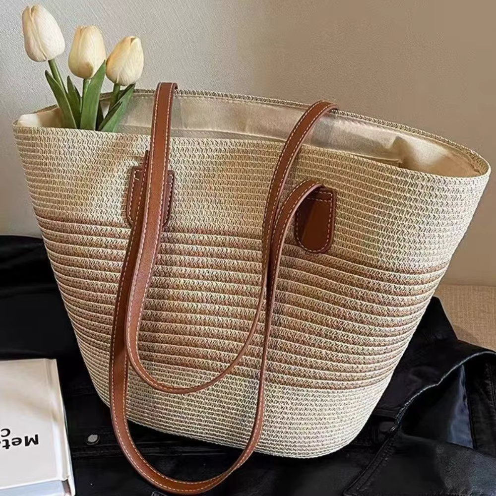 Bolso bandolera de paja para mujer – Amplio y ligero - imagen 5