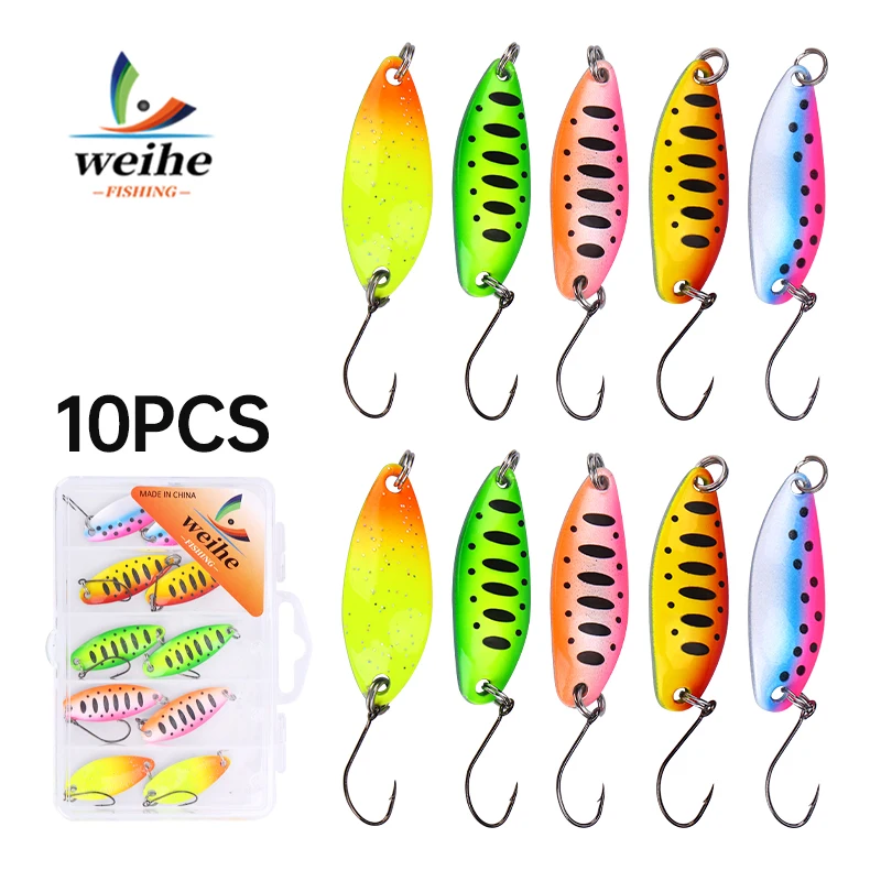Conjunto de 10 señuelos WEIHE con anzuelo simple