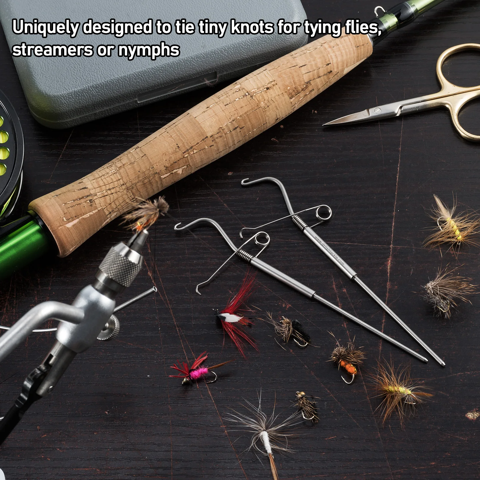 Atador de Moscas Rotatorio Dr.Fish Whip Finisher – Acero Inoxidable