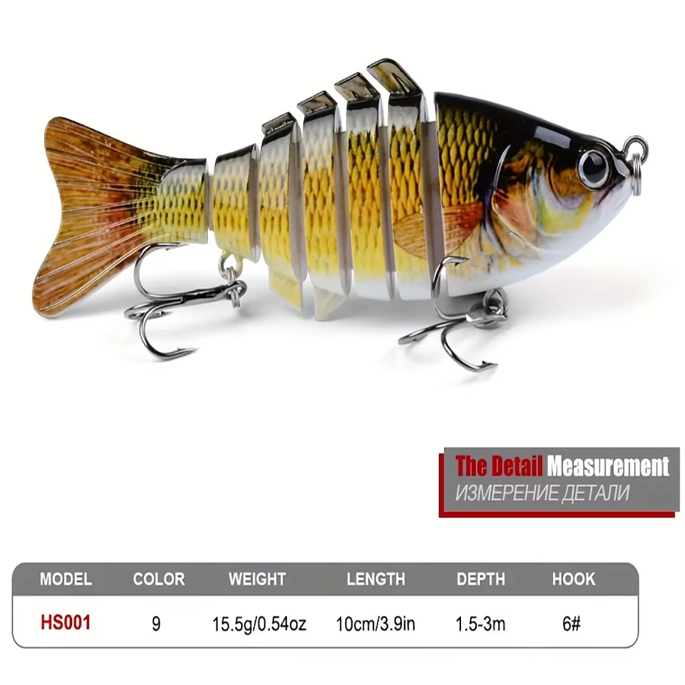 Swimbait Proberos realista 7 segmentos – 10cm multiarticulado - imagen 2