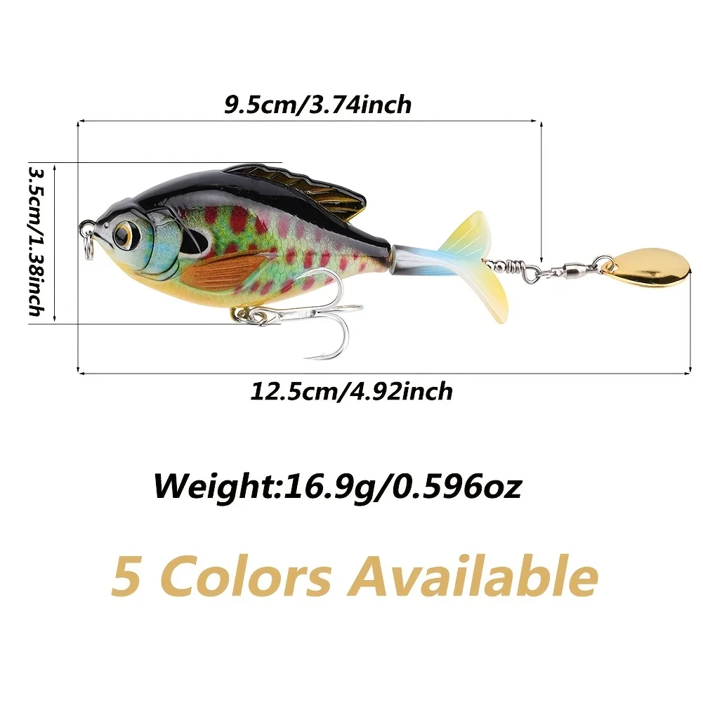 Señuelo Topwater 9,5 cm cola giratoria - imagen 4