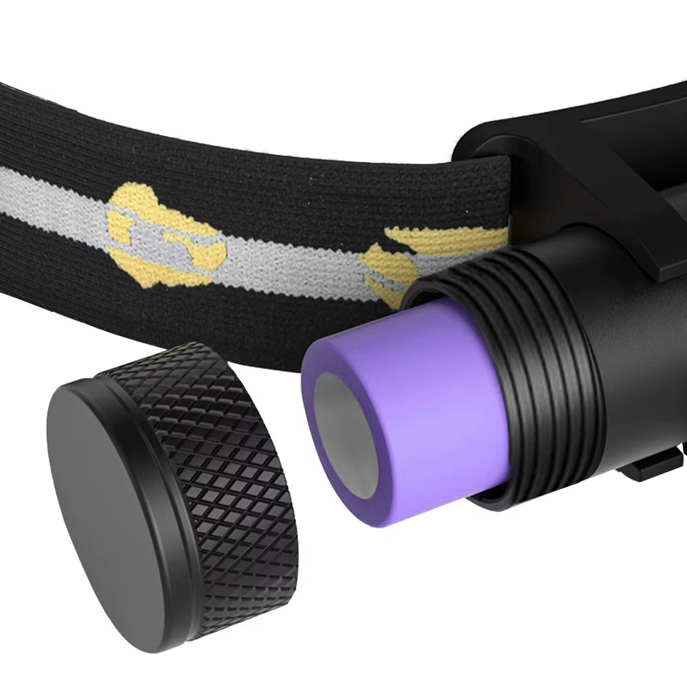 Linterna de pesca LED USB-C alta potencia blanco azul - imagen 4