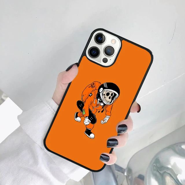 Diseño de mono de dibujos en funda para móvil