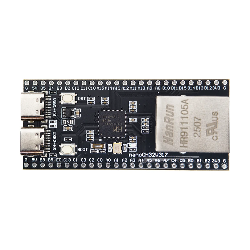 WCH nanoCH32V317: placa de desarrollo RISC-V con USB-C dual - imagen 2