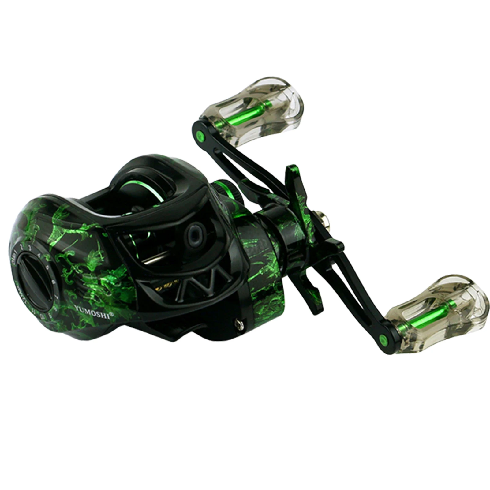 Carrete de pesca baitcasting con bobina metálica