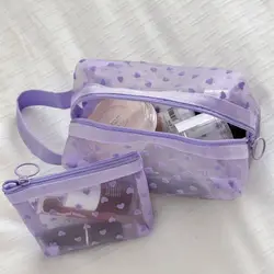 Bolsa de malla con corazones – Organizador de viaje