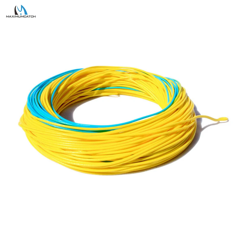 Línea de mosca Spey flotante doble tono bucles soldados MAXIMUMCATCH