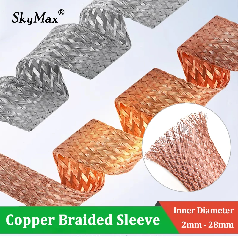 Funda expansible de cobre estañado con blindaje trenzado