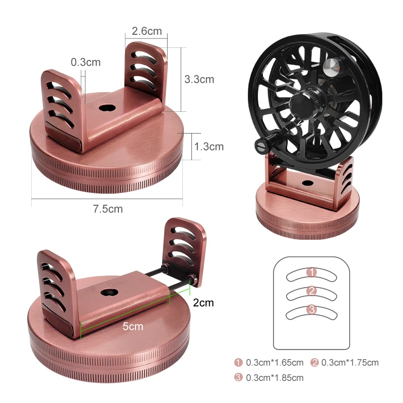 Soporte universal para carrete – Giratorio, casting y mosca - imagen 2