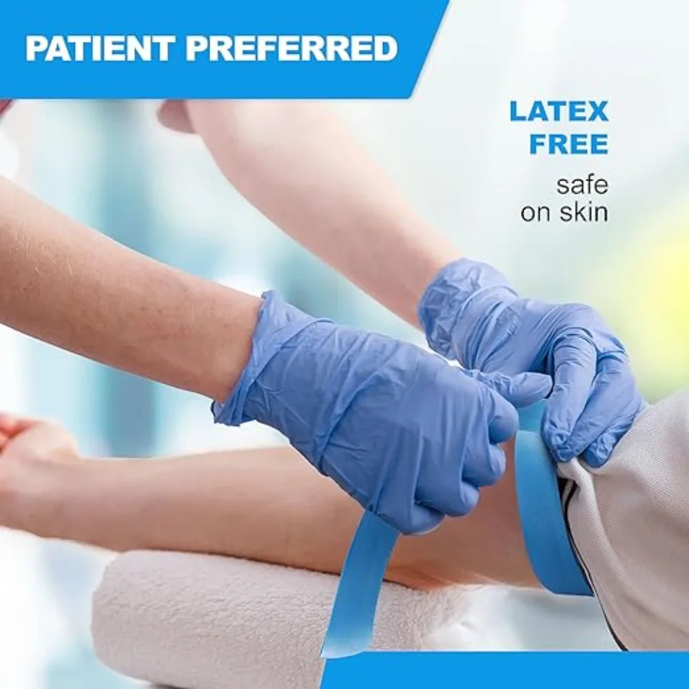 Torniquetes TPE azules con banda hemostática de goma sin látex - imagen 2