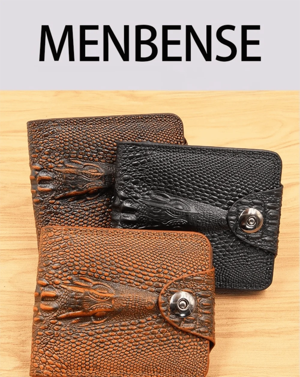 Detalle del estampado y la cremallera en la cartera corta