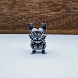 Lanyard Paracord Bulldog, trenzado a mano con remate de latón