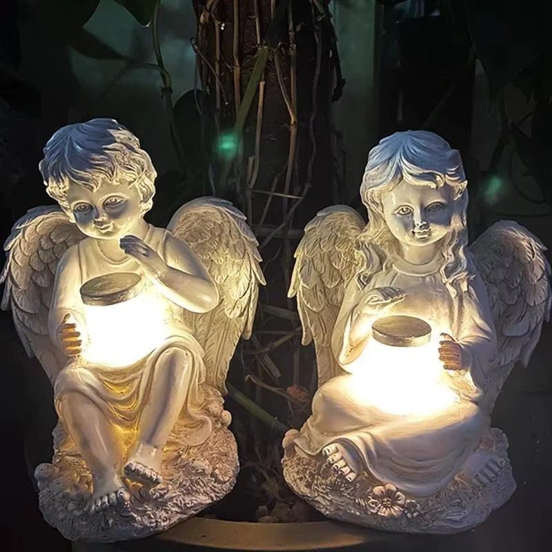 Ángel Solar Europeo para Jardín – Escultura Decorativa de Patio - imagen 2