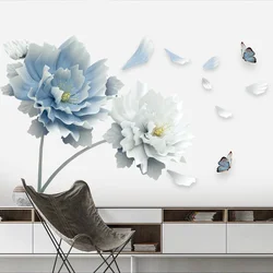Pegatinas de Pared Extraíbles 3D Mariposa y Loto – Decoración Salón