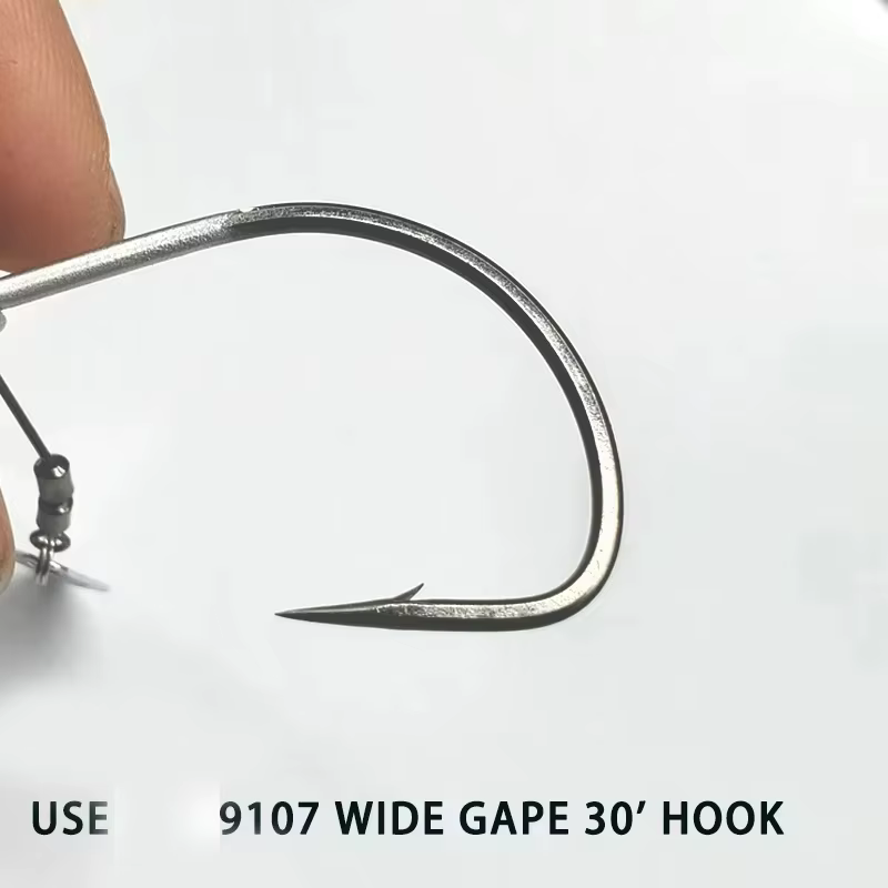 Anzuelos Jig Head de plomo con cuchara de cobre para vinilo – Lubina - imagen 3