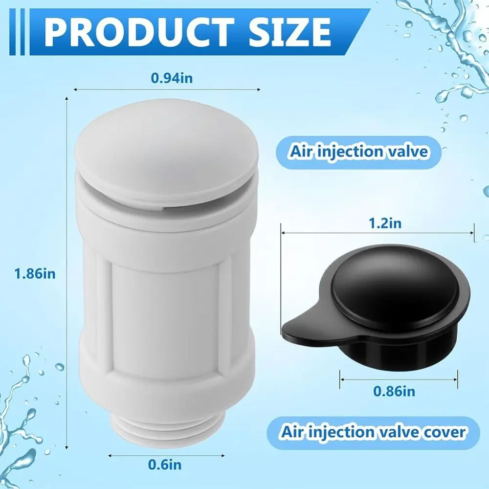 Válvula de aire ABS resistente para piscina con cubierta de inyector - imagen 4