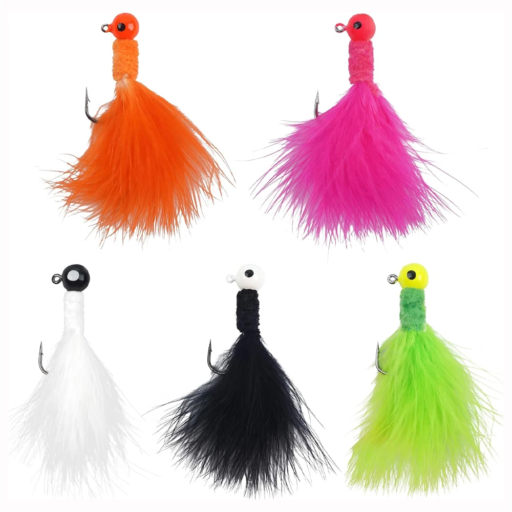 Jigs con plumas y colores