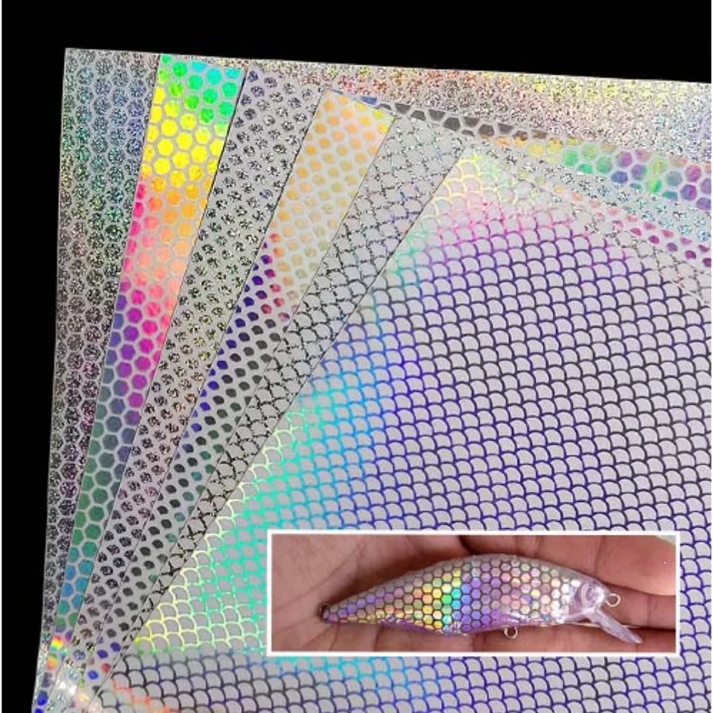Detalle del patrón de escamas holográficas