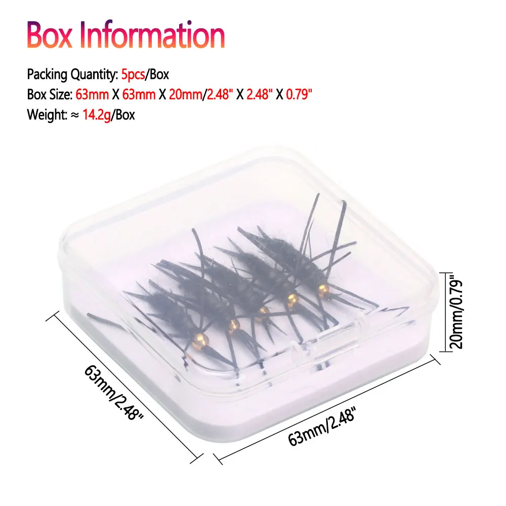 Bimoo #8 Ninfa Bead Head Stonefly – Cobre, hundimiento rápido, púas - imagen 5