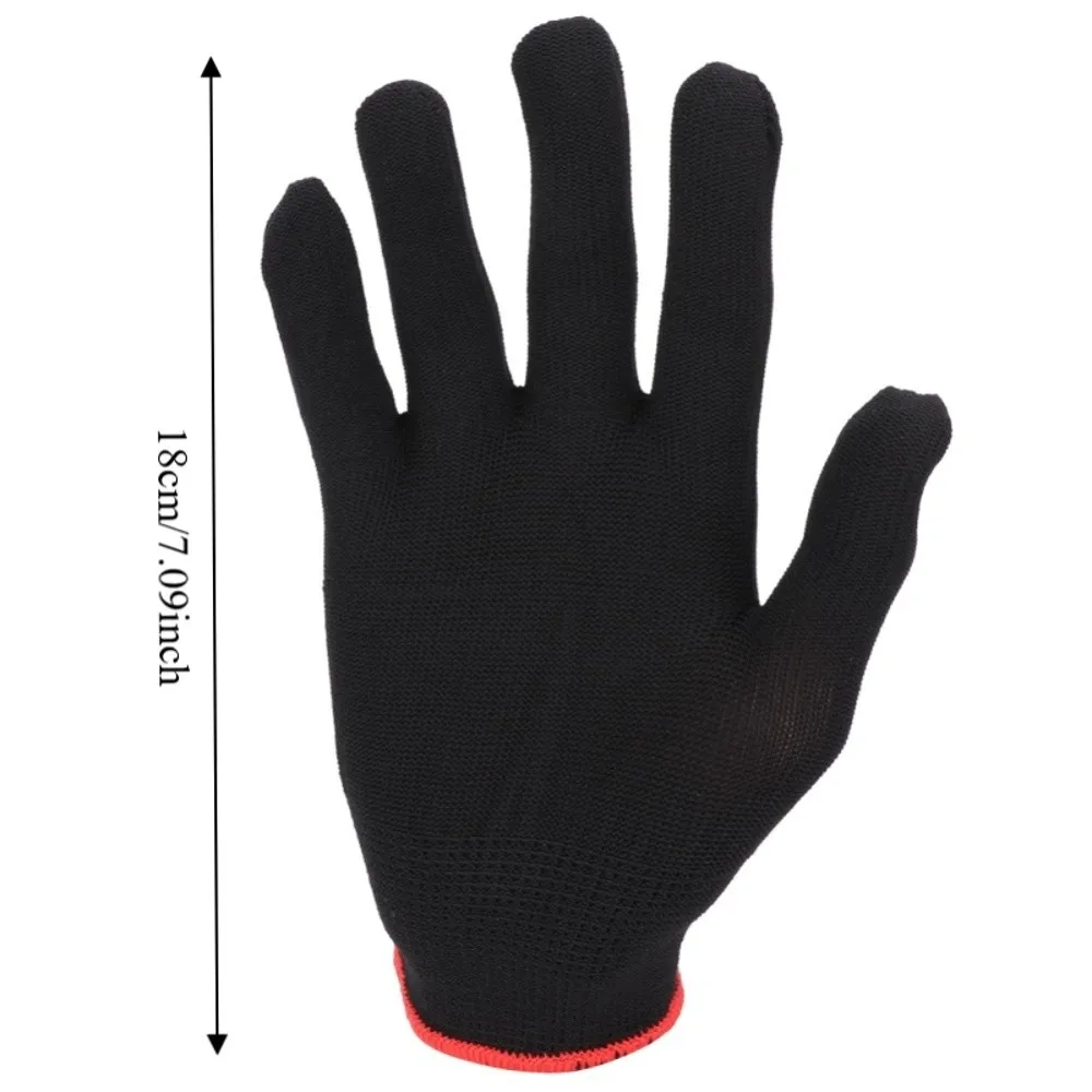 Guantes de guitarra negros de nailon en varios dedos