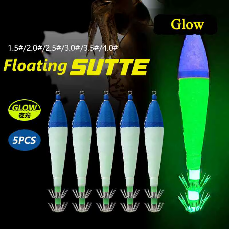 Señuelo de calamar luminoso flotante – Ideal para sepia y pulpo