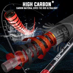 Sougayilang caña fibra carbono ultraligera para carpa y lucio